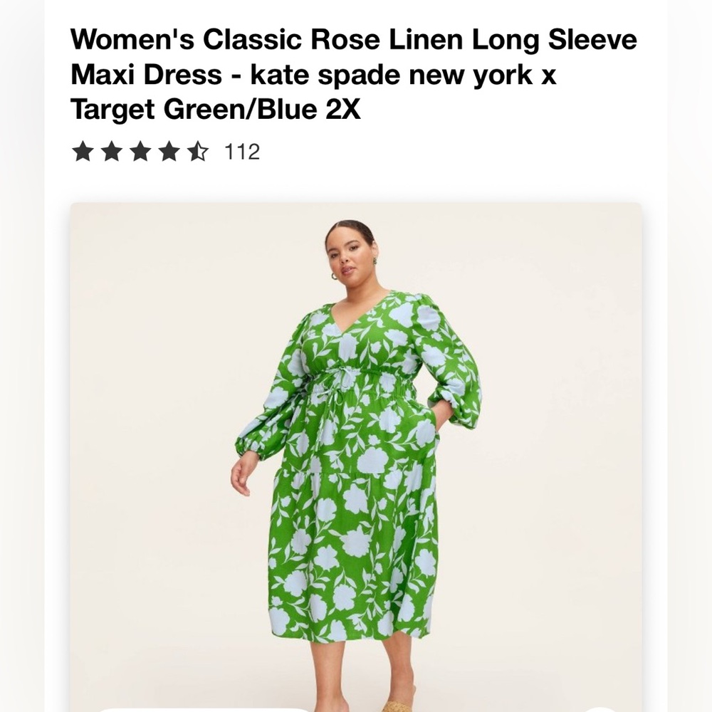 Kate Spade New York x Target Linen Maxi Dress 2X